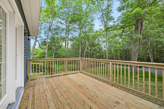 53 Windham Rd, Hampton, CT 06247 - wooden deck with view of wooded area