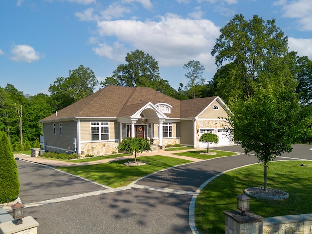 125 Stadley Rough Rd, Danbury, CT 06811 - view of front of house featuring stone siding and a front yard