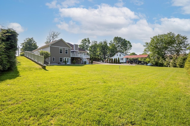 125 Stadley Rough Rd, Danbury, CT 06811 - view of grassy yard featuring a deck