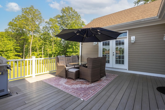 125 Stadley Rough Rd, Danbury, CT 06811 - deck with outdoor dining space and french doors