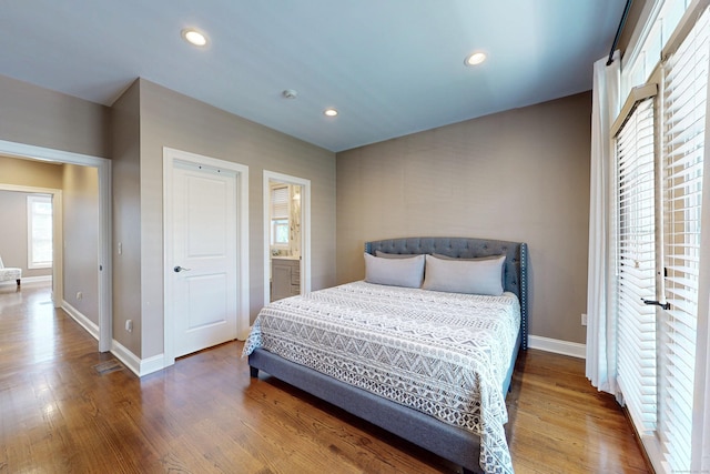 125 Stadley Rough Rd, Danbury, CT 06811 - bedroom with baseboards, wood finished floors, and recessed lighting