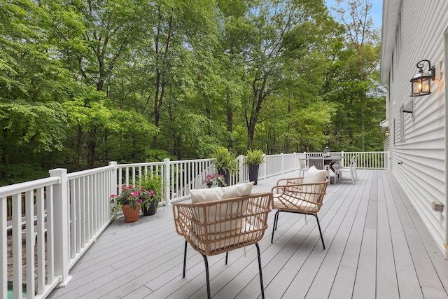 24 Pine Mountain Rd, Redding, CT 06896 - wooden terrace with outdoor dining space