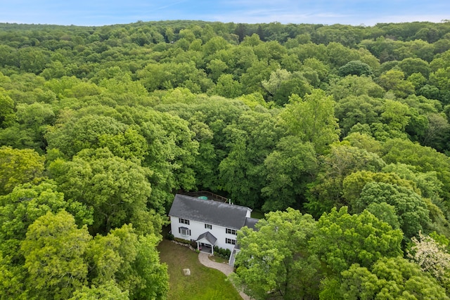 24 Pine Mountain Rd, Redding, CT 06896 - view from above of property with a forest