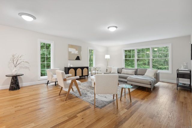 24 Pine Mountain Rd, Redding, CT 06896 - living room featuring light wood finished floors and baseboards