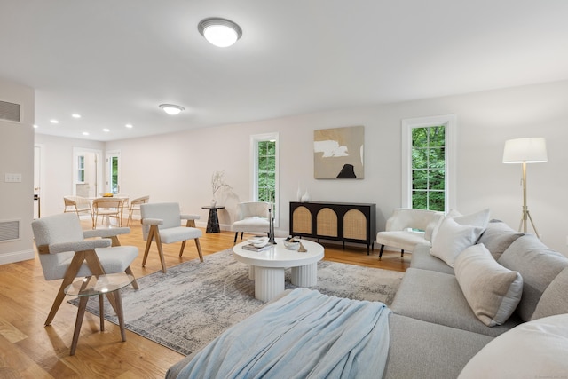 24 Pine Mountain Rd, Redding, CT 06896 - living area featuring light wood finished floors, baseboards, and recessed lighting