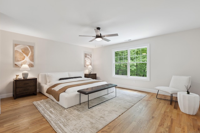 24 Pine Mountain Rd, Redding, CT 06896 - bedroom featuring light wood-style floors, baseboards, and a ceiling fan