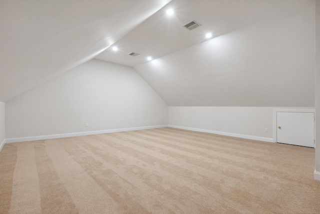 24 Pine Mountain Rd, Redding, CT 06896 - additional living space with lofted ceiling, light carpet, baseboards, and recessed lighting
