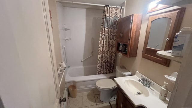 40 Batt St, Middletown, CT 06457 - bathroom featuring toilet, shower / bath combo with shower curtain, tile patterned flooring, and vanity