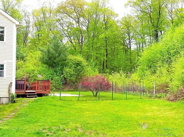 10 Secor Rd, Brookfield, CT 06804 - view of green lawn featuring a deck
