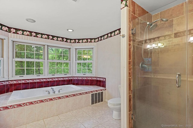 657 Tamarack Rd, Cheshire, CT 06410 - full bath with toilet, plenty of natural light, a bath, and a stall shower