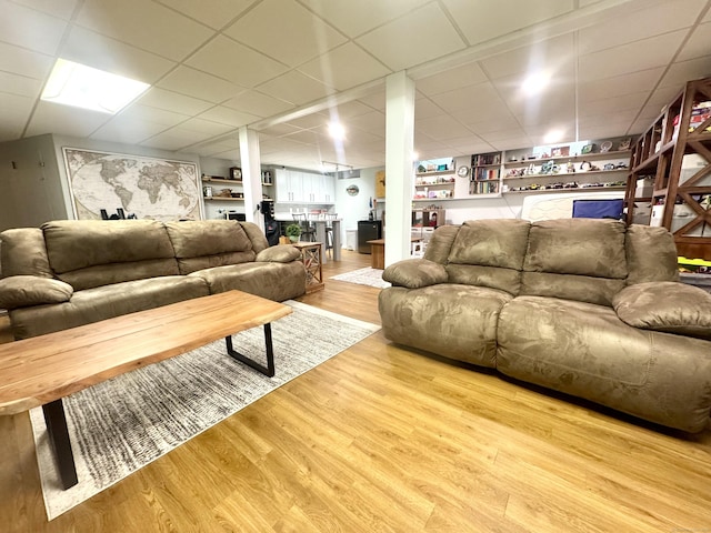 38 Kingston Rd, Trumbull, CT 06611 - living room with wood finished floors and a paneled ceiling