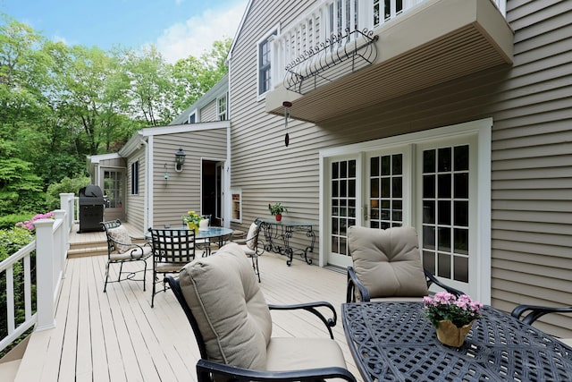 114 Peaceable Ridge Rd, Ridgefield, CT 06877 - deck featuring outdoor dining space and area for grilling