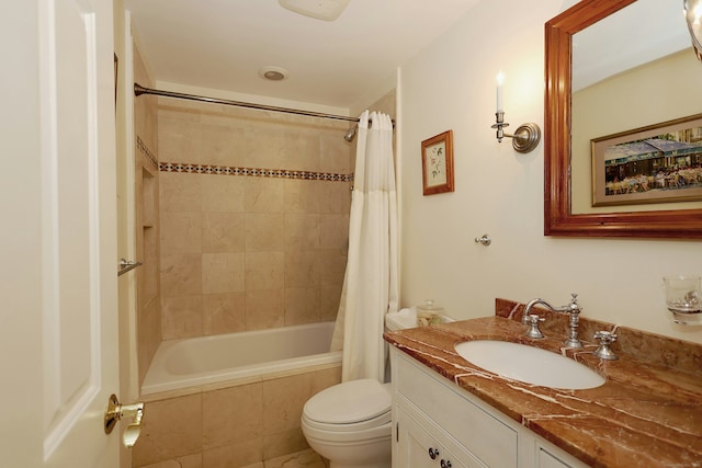 114 Peaceable Ridge Rd, Ridgefield, CT 06877 - full bathroom with vanity, tiled shower / bath, and toilet