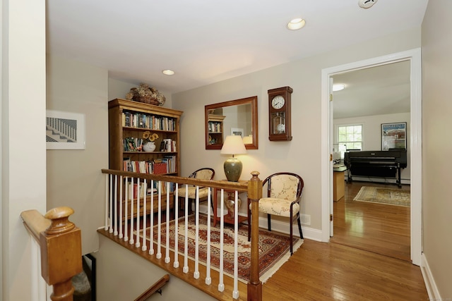 114 Peaceable Ridge Rd, Ridgefield, CT 06877 - hallway with wood finished floors, recessed lighting, and baseboards