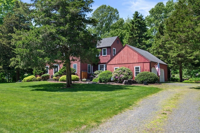 3 Colonial Dr, Clinton, CT 06413 - view of front of property featuring driveway, an attached garage, a front lawn, and a shingled roof