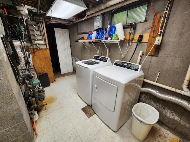 148 Millbrook Rd, Meriden, CT 06450 - laundry area with tile patterned floors and separate washer and dryer