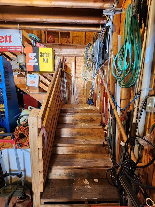 148 Millbrook Rd, Meriden, CT 06450 - stairs with hardwood / wood-style flooring