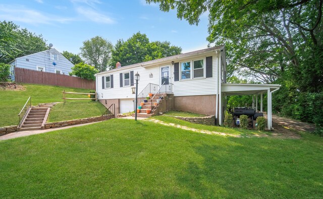 1 Trumbull St, Vernon, CT 06066 - view of front of house featuring an attached garage and a chimney