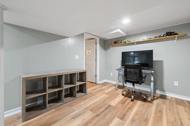 21 Sorrento Rd, Wallingford, CT 06492 - office with wood finished floors, baseboards, and recessed lighting
