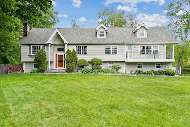 41 Alpine Rd, Monroe, CT 06468 - view of front of property with a balcony and roof with shingles