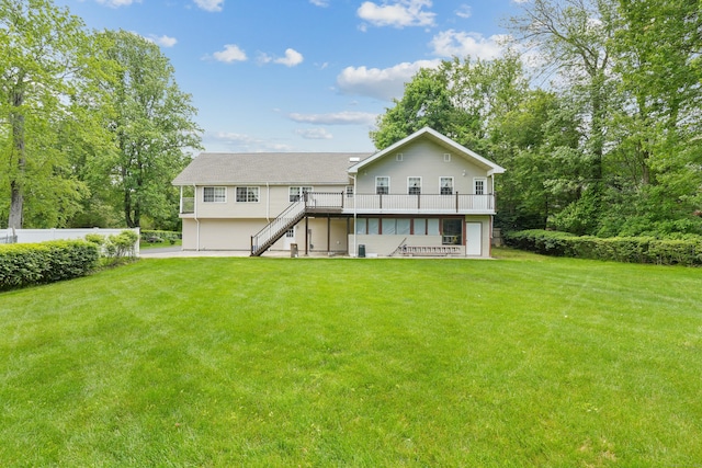 41 Alpine Rd, Monroe, CT 06468 - rear view of property with stairs and a deck