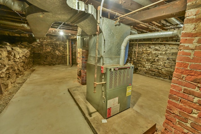 96 Water St, Killingly, CT 06239 - unfinished below grade area featuring heating unit