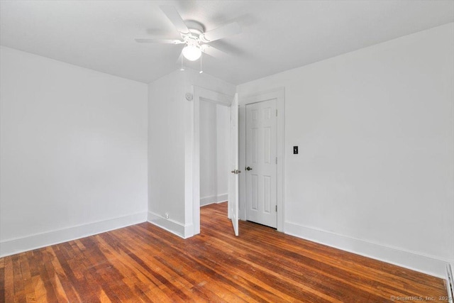 37 Park Ave, Hamden, CT 06517 - unfurnished room with a ceiling fan, baseboards, and wood finished floors