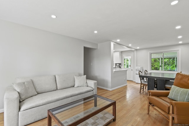 63 Paul Ter, Southington, CT 06489 - living area with light wood-type flooring, recessed lighting, and baseboards