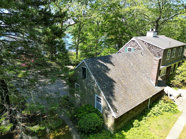 121 Warren Ave, Groton, CT 06355 - aerial view of property and surrounding area featuring a tree filled landscape