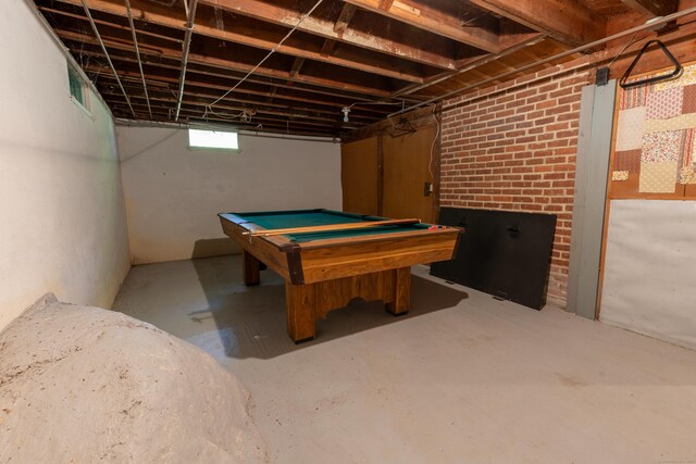 121 Warren Ave, Groton, CT 06355 - game room featuring concrete flooring and pool table