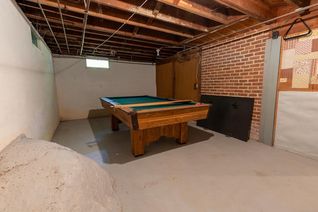 121 Warren Ave, Groton, CT 06355 - playroom with concrete floors and pool table