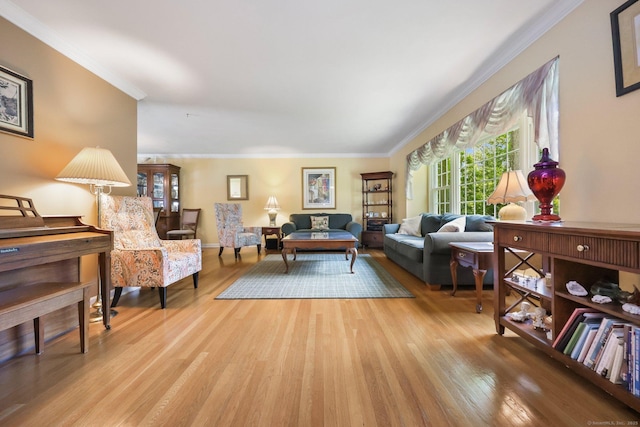 26 Dale Rd, Trumbull, CT 06611 - living area featuring wood finished floors, ornamental molding, and baseboards