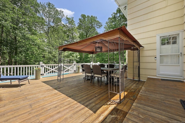 26 Dale Rd, Trumbull, CT 06611 - deck featuring a gazebo and outdoor dining area