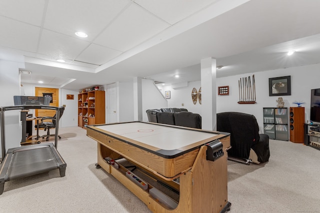 39 Munn Rd, Southbury, CT 06488 - playroom with light carpet and recessed lighting