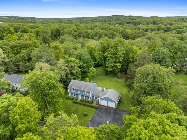 39 Munn Rd, Southbury, CT 06488 - view from above of property with a heavily wooded area
