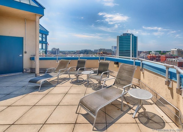 25 Forest St Unit 11A, Stamford, CT 06901 - view of patio / terrace with a view of city and a balcony