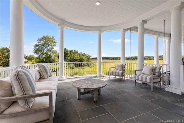 66 High St Unit 17, Guilford, CT 06437 - view of patio / terrace with an outdoor hangout area and a water view