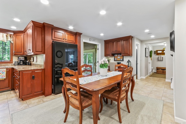 17 Stockade Rd, Simsbury, CT 06092 - dining room featuring recessed lighting, light tile patterned flooring, and baseboards