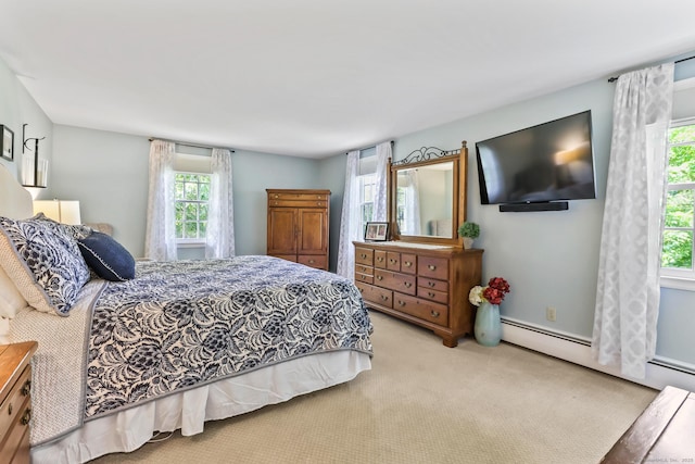 17 Stockade Rd, Simsbury, CT 06092 - bedroom featuring multiple windows, baseboard heating, and carpet floors