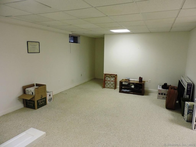 2 Abbewood Dr Unit 2, Enfield, CT 06082 - finished basement featuring carpet flooring, a paneled ceiling, and baseboards