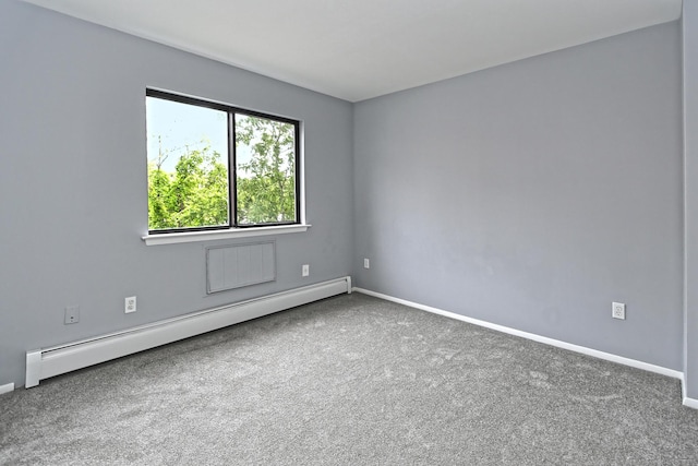 60 Plainfield Ave Unit 14, West Haven, CT 06516 - unfurnished room featuring a baseboard radiator, carpet flooring, and baseboards