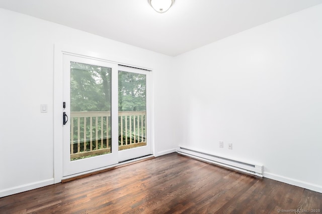 4 Deer Run Trl, Sherman, CT 06784 - spare room with a baseboard radiator, wood finished floors, and baseboards
