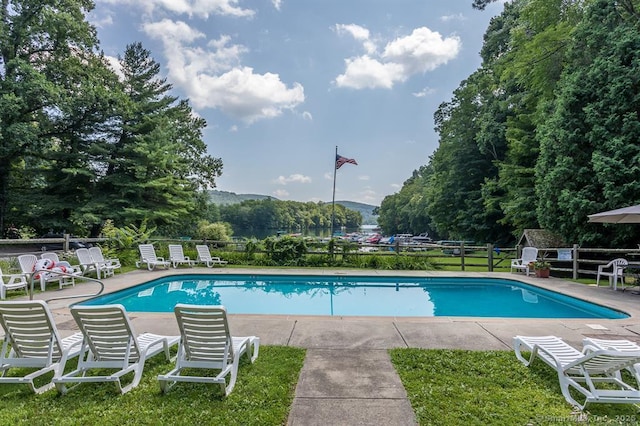4 Deer Run Trl, Sherman, CT 06784 - view of swimming pool featuring a patio