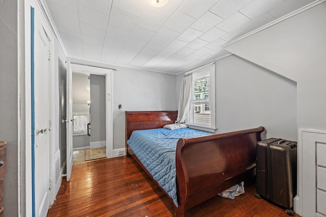 26 Herkimer St, Waterbury, CT 06710 - bedroom with crown molding, wood-type flooring, and baseboards