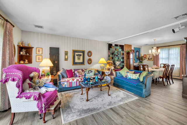 27 N Rd, Waterford, CT 06385 - living area with a chandelier and wood finished floors