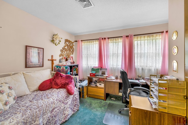 27 N Rd, Waterford, CT 06385 - bedroom with carpet floors, a desk, multiple windows, and a textured ceiling