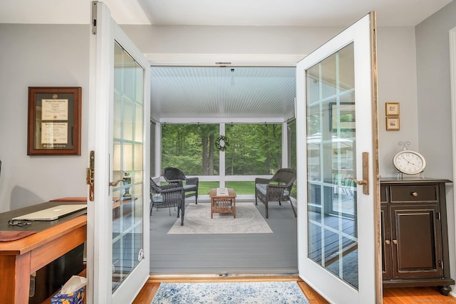 67 Great Hill Rd, Ridgefield, CT 06877 - doorway with wood finished floors
