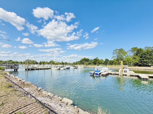 75 Frank St, Stamford, CT 06902 - water view featuring a floating dock