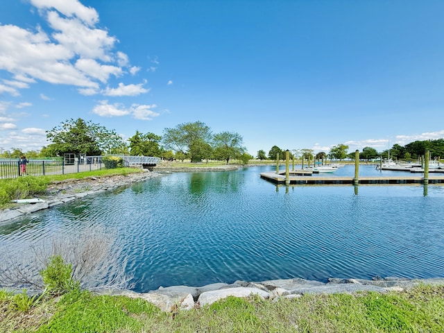 75 Frank St, Stamford, CT 06902 - water view featuring a boat dock