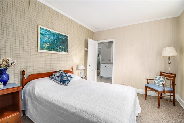 8 Fulton Dr, New Fairfield, CT 06812 - carpeted bedroom featuring ornamental molding and baseboards